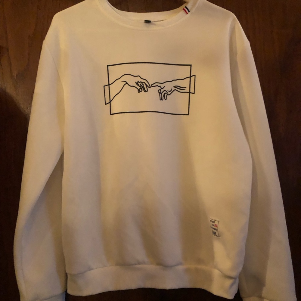 White Shein sweatshirt new no tags never worn large women’s
